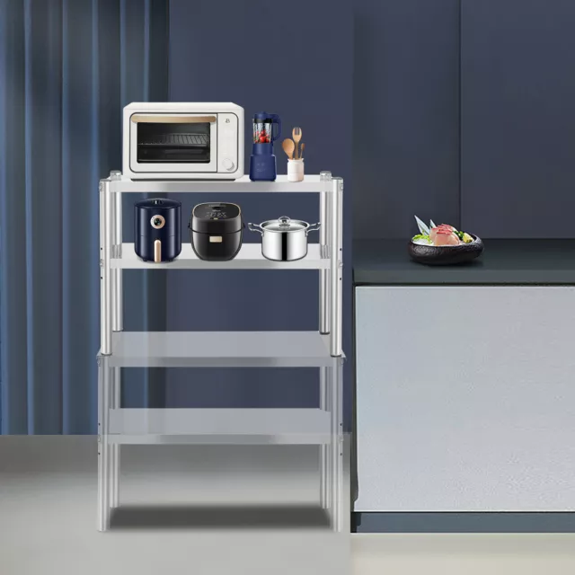 Stainless Steel Commercial Kitchen Prep Table with Double Overshelf- 12x 30” New