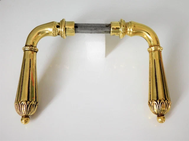 Carré 8mm,Paire de Poignée Béquille de Porte en Laiton, Style Empire,Vintage