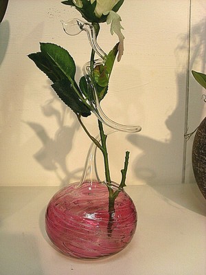 Rosenvase Orchideenvase Blumenvase Glas Lauscha Handmade freie Farbwahl Qualität 