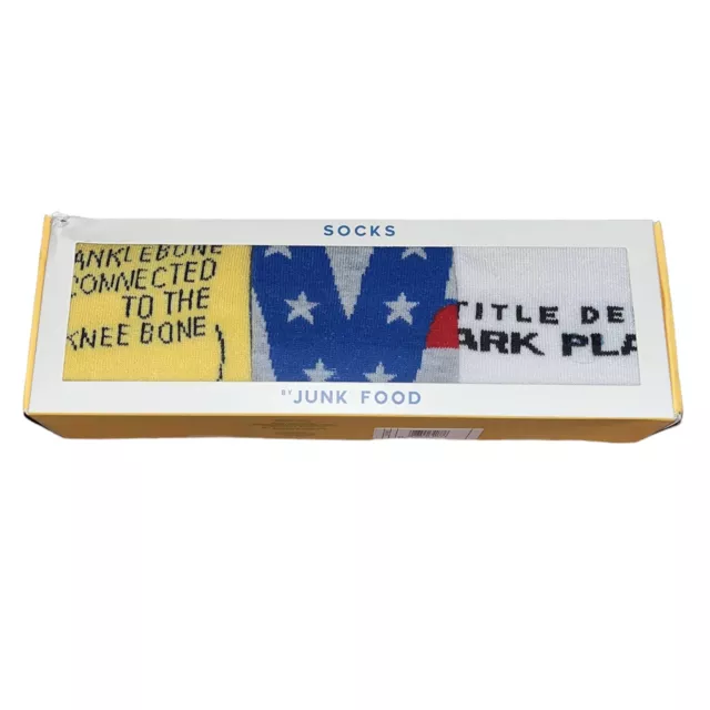 NEW Junk Food Monopoly & Operation Men’s Socks 3 Pack size XL