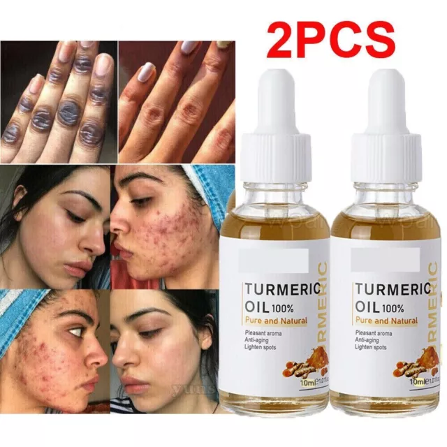 2x Turmeric Serum Oil Dark Spot Corrector Remove Wrinkles Tumeric Face Whitening