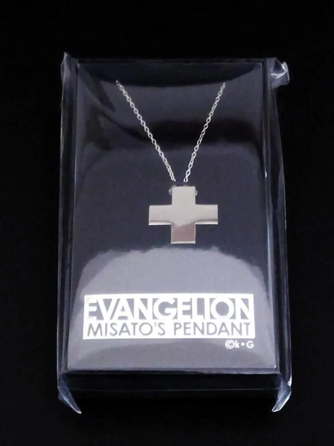 Evangelion Misato Katsuragi Model Necklace Cross Pendant Silver New
