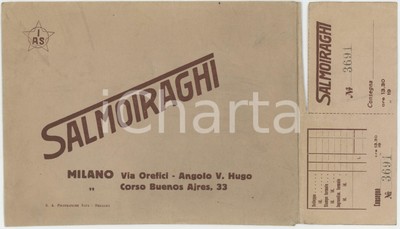 1910 ca BERLIN AGFA Campione carta BROVIRA STUDIO con busta PUBBLICITARIA 