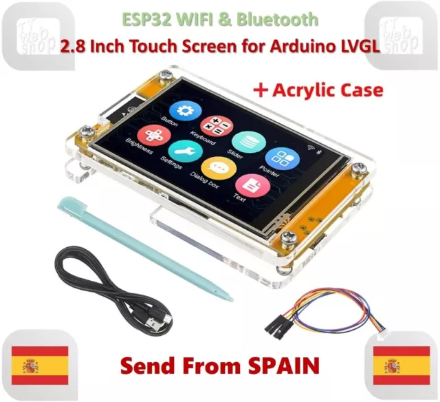 ESP32 Display 2.8 Inch 240*320 Touch Screen LCD TFT WiFi BT for Arduino LVGL