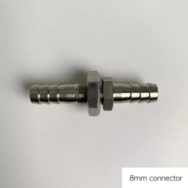 Hose Barb Bulkhead Stainless Steel Barbed Tube Pipe Fitting Coupler Connector