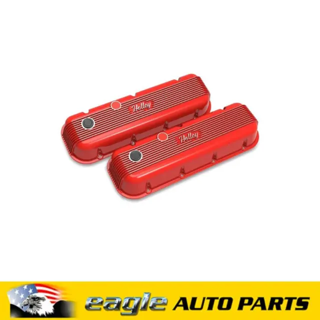 Chev Big Block Holley Vintage Series Finned Rocker Covers Holley Red # Ho241-303