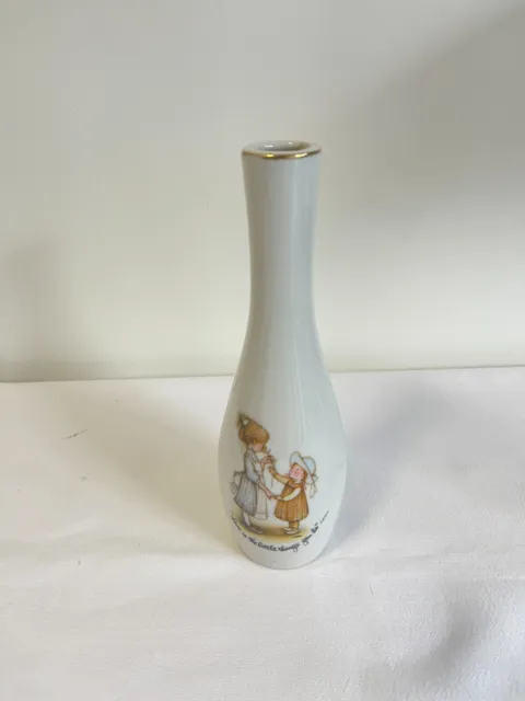 Holly Hobbie tall porcelain vase 1970s