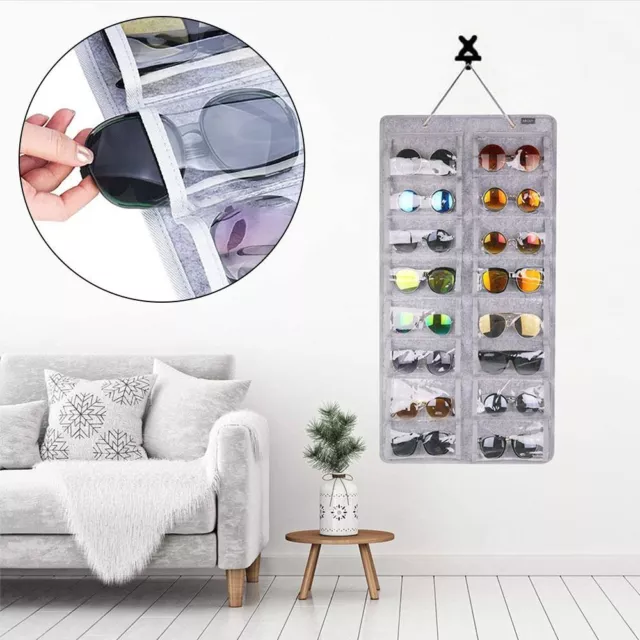 Box Glasses Storage Bag Eyeglasses Stand Holder Sunglasses Display Hanging Bag