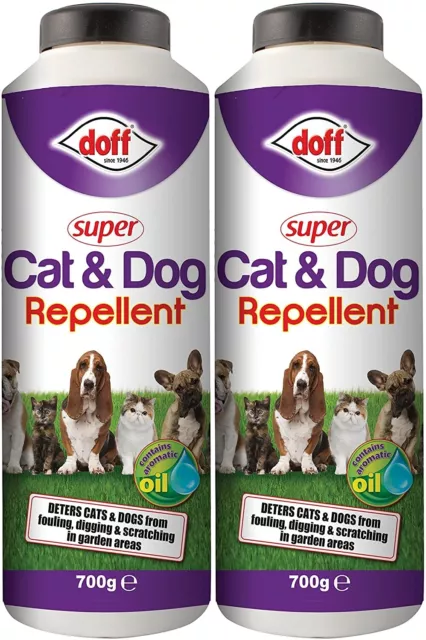 2 Doff Cat & Dog Repellent 700g Cat Dog Deterrent Deters Pet Frm Digging Fouling