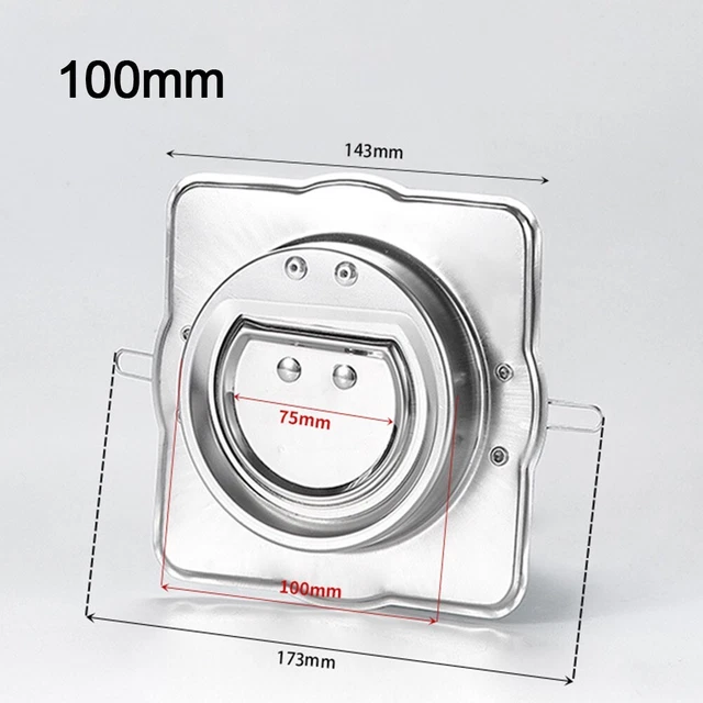 Valvola Di Ritegno Antiodore Per Cappa In Acciaio Inox – Ø 100 Mm Con Guarnizione In Spugna – Resistente Al Calore 150°C – Installazione Senza Attrezzi