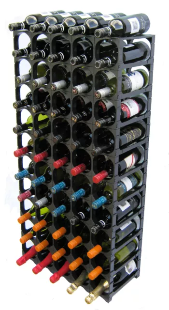 CellarStak Modular  Wine Racking System, Black , 55/60 Bottle   Australian  Made