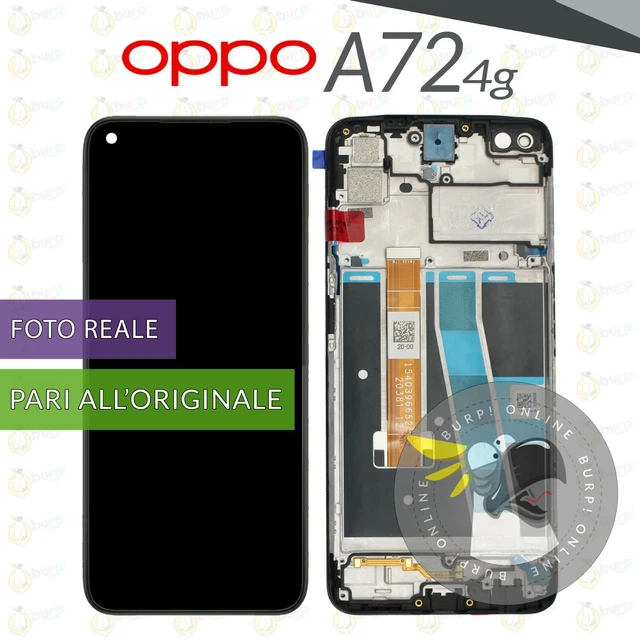 Display LCD Per Oppo A72 4G Sostituzione Schermo Per Oppo A72 4G CPH2067 LCD Schermo Touch Screen Digitizer Vetro Assemblaggio Con Strumenti, Non Per Oppo A72 5G (Nero Con Cornice, 6.5