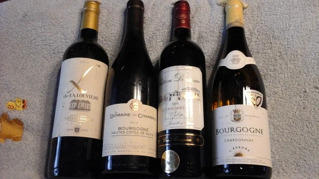 Lot de 4 bouteilles 2 rouges et 2 blancs