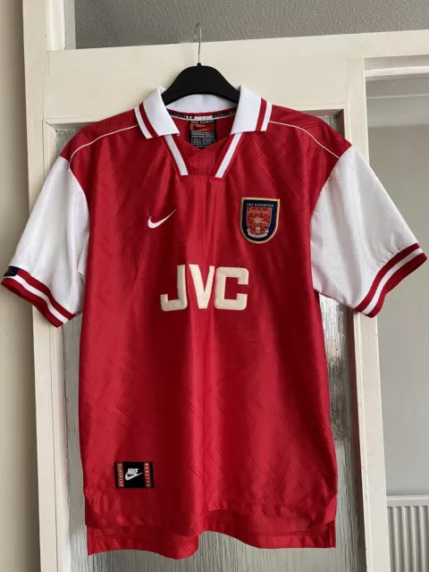 BERGKAMP 10 Arsenal Shirt - XL - 1996/1997 - Nike Home Jersey JVC