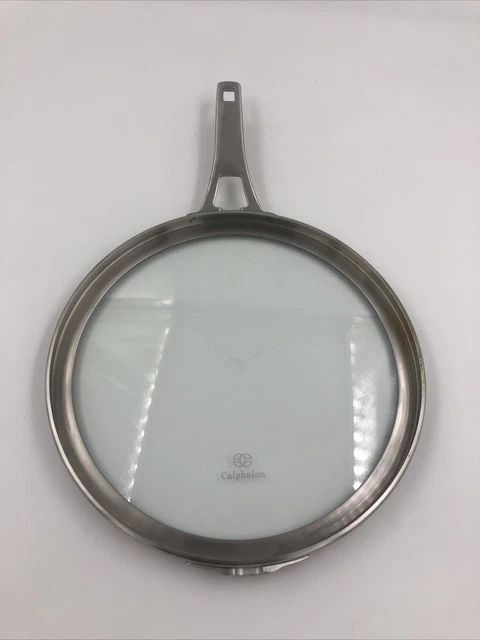Calphalon Premier Space Saving Glass Replacement Lid 10 inch Flat Long Handle