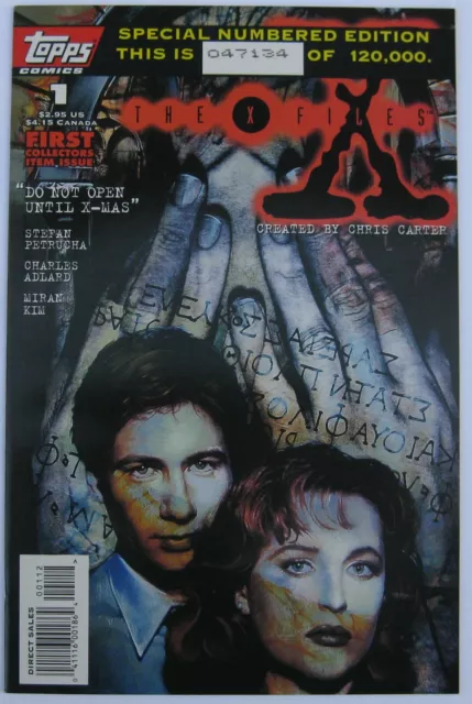 X-Files, The #1 (Jan 1995, Topps), NM (9.4), Numbered Edition 047134 of 120,000