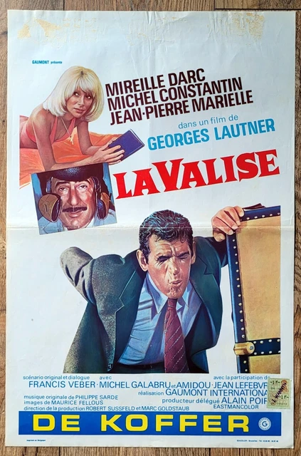 belgian poster LA VALISE, MIREILLE DARC, MICHEL CONSTANTIN, JEAN PIERRE MARIELLE