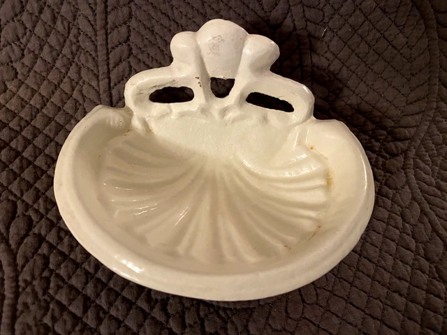 Ib Laursen Porte Savon Emaillé Blanc et Liseré Noir