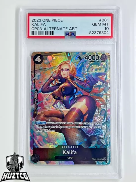 One Piece Card Game - Kalifa - OP03-081 R - PSA 10 - Alternate Art