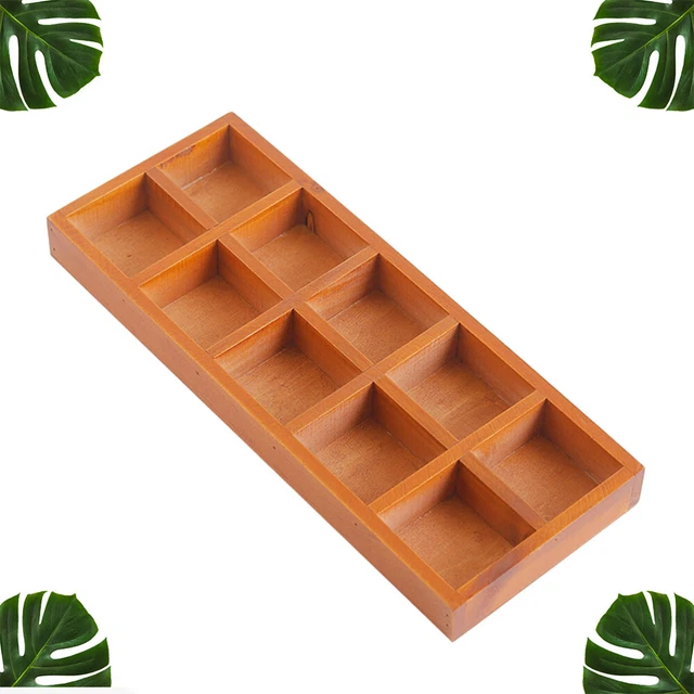 Vassoio Legno Organico Decorativo Scatola Di Immagazzinaggio
