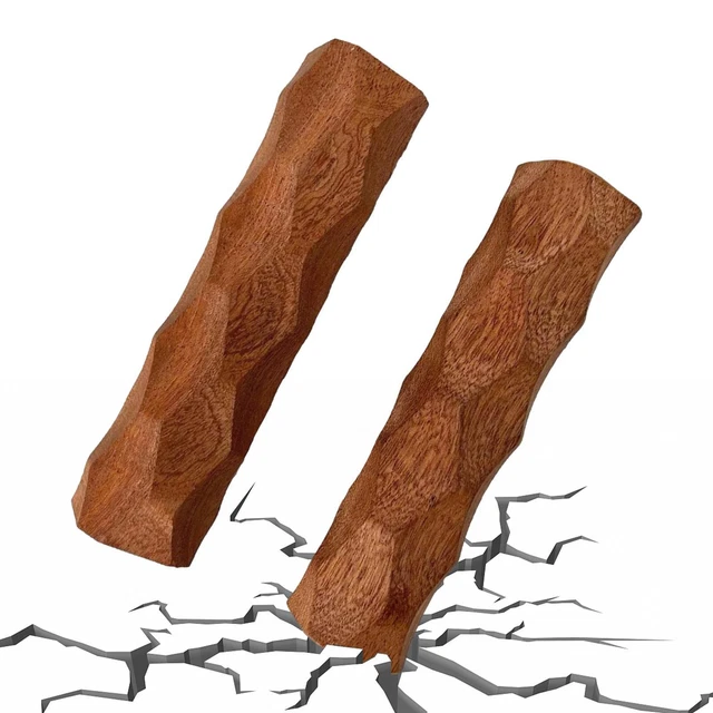Juego de 2 PIEZAS de cubiertas de mango de sartén de hierro fundido soporte para ollas de madera de nogal resistente al calor