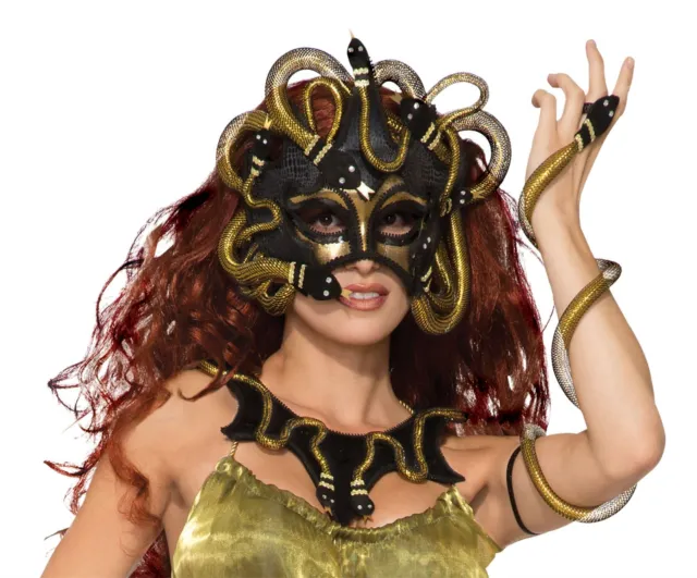 Medusa Máscara Serpiente Diosa Halloween Egipcio Accesorio de Disfraz