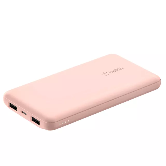 Belkin Batterie de Secours 10000 mAh 2x USB et USB C 15W Voyant LED