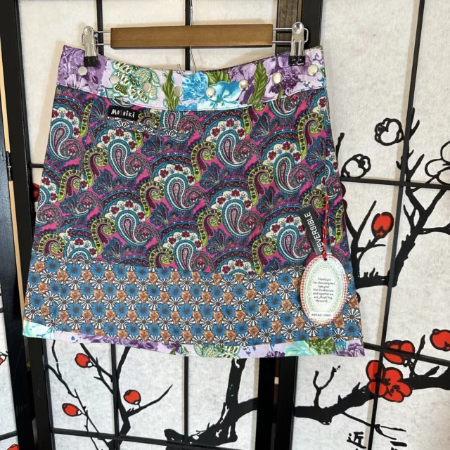 MOSHIKI REVERSIBLE HOT Cookies Kids Blue wrap mini skirt one size new with tags 24.99 PicClick UK