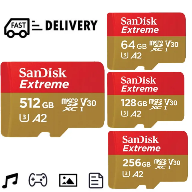 SanDisk ULTRA MicroSD SDXC 64-512GB Memory Card Class 10 V30 U3 A2 100MB/s UK