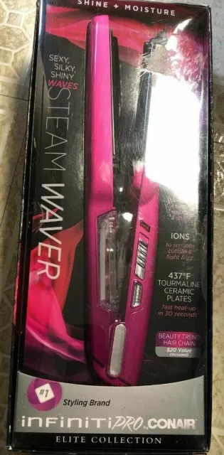 CONAIR INFINITI STEAM Waver Shine Moisture Steam Mist Hair Styler