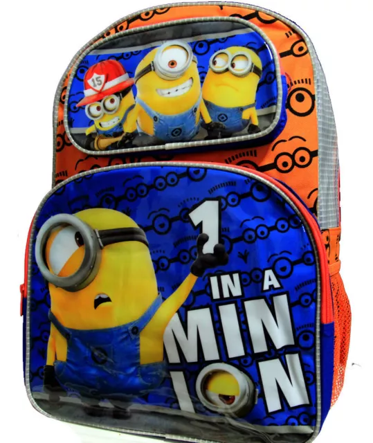 New Large Kids Backpack School Bag Boys Girl Minion Orange Monster High Children