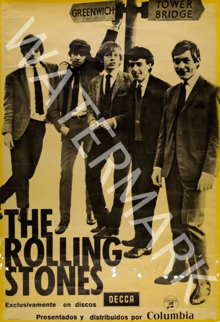 The Rolling Stones - Spanish Promo Poster - 1964 Vintage Music Poster