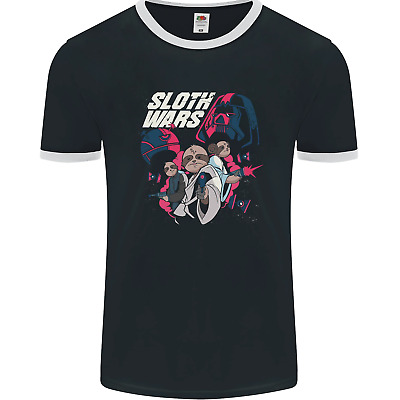 Sloth Wars Funny TV & Movie Parody Mens Ringer T-Shirt FotL