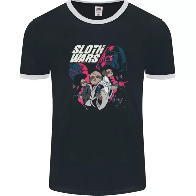 Sloth Wars Funny TV & Movie Parody Mens Ringer T-Shirt FotL