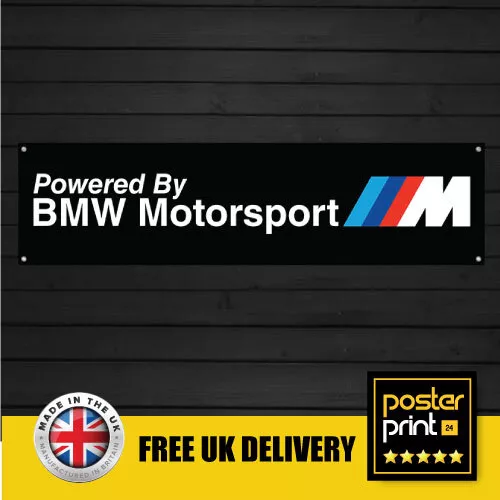 BMW Motorsport M3 Logo Banner for Workshop Garage Man Cave Display Sign