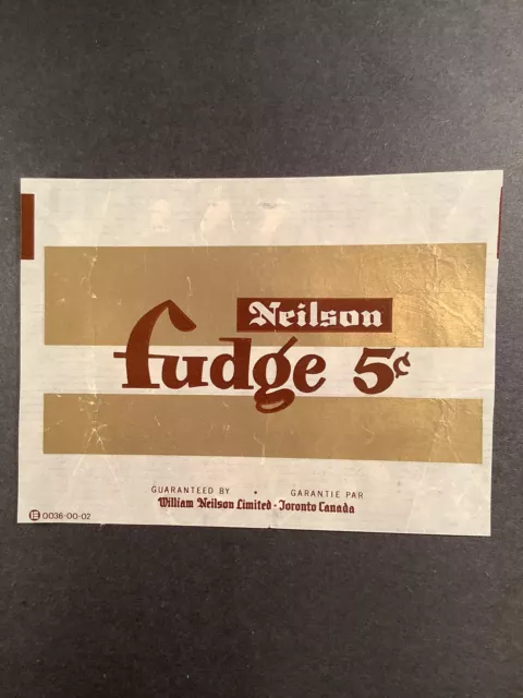 Neilson’s 1960’s-1970’s Chocolate Fudge Canadian Chocolate Bar Wrappers ( 3 )