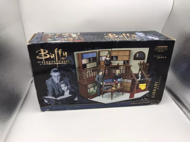 *RARE* Buffy The Vampire Slayer Library Playset Diamond Select Plan B Authentic