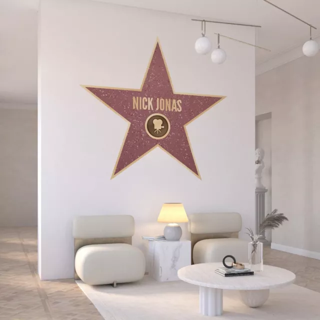 Walk Of Fame Hollywood Star Personalised Custom Name Decal Wall Sticker Art