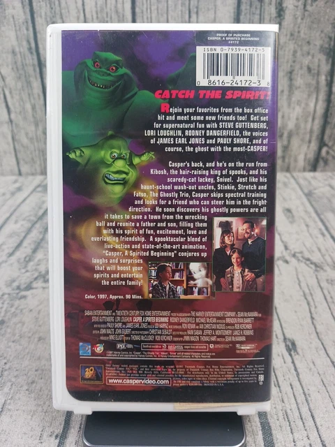 CASPER: A SPIRITED Beginning (VHS, 1997, Fox) Pre-Owned, Good Condition ...