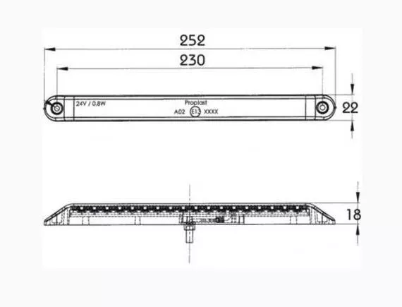 PROPLAST Zusatzbremsleuchte 40026012 LED 2