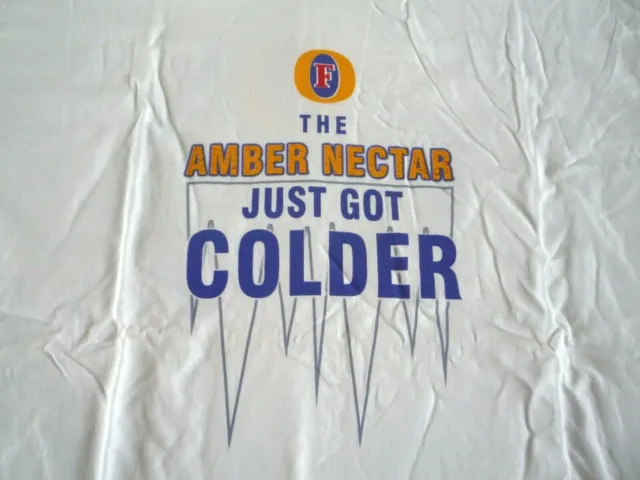 Fosters ' The Amber Nectar Just Got Colder ' T Shirt Sized S - Unused Old Stock 2