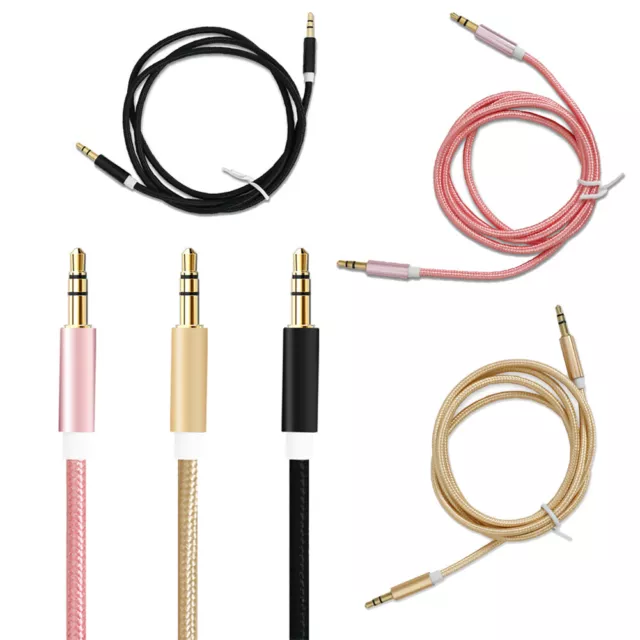 Car Aux Cable Stereo Audio Lead For PC MP3 Headphone Mobile Phone Jack 3.5mm
