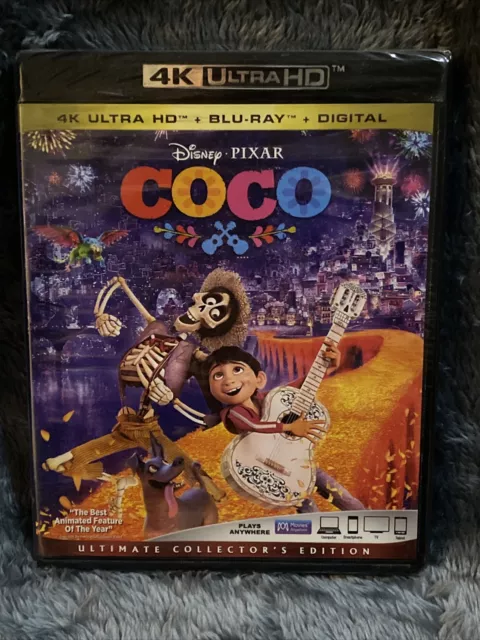 Coco (4K Ultra HD + Blu-Ray + Digital, 2017) New Sealed