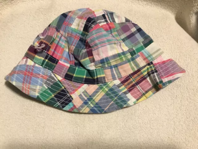 Ralph Lauren Madras Bucket Hat Girls Size 4-6X New Without Tags