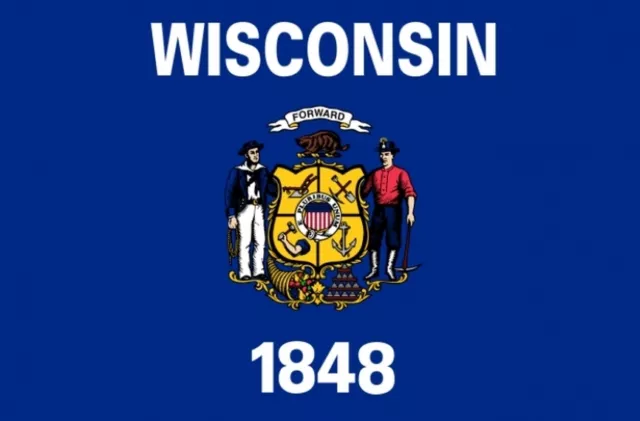 WISCONSIN US-STAATSFLAGGE 5X3 FUSS USA American MILWAUKEE MADISON Amerika USA