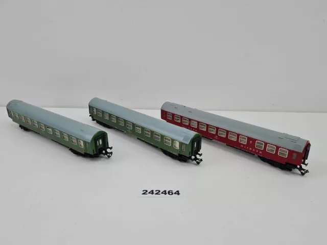 3x Schnellzugwagen DDR TT MITROPA Speisewagen Persnoenwagen #242464