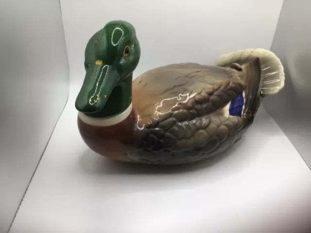 Decanter 1969 Mallard Duck  Liquor Bottle 185 Empty Ballentines