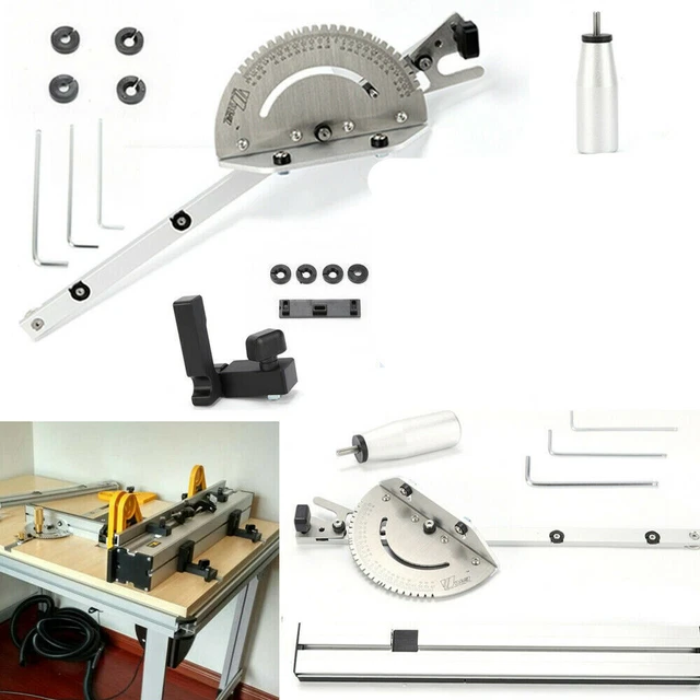 Tubo de ingletes medidor 450 mm para sierra de mesa sierras router herramienta de montaje