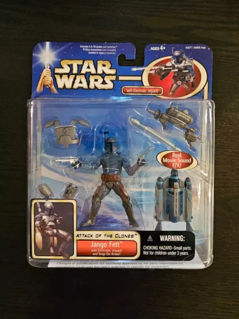 Jango Fett Electronic Jetpack Deluxe 2001 STAR WARS Saga Collection NEW