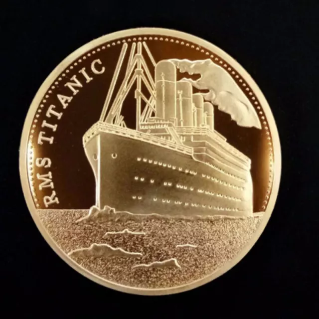 MONEDA DE EDICION DORADA TITANIC IDEAL PARA COLECCION (ver foto)